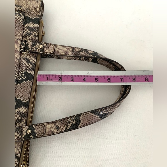 Elaine Turner ‘Ruth’ Leather Python Snakeskin Satchel Bag Purse Tote Handbag ~ - Picture 8 of 16